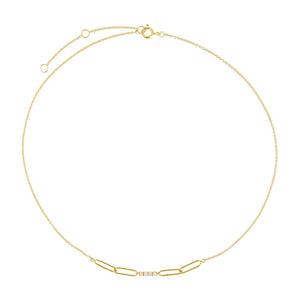  Pearl X Chain Link Necklace - Adina Eden's Jewels