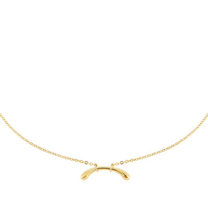 Gold Stretched Cowhorn Necklace - Adina Eden's Jewels