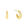 Gold Wide Solid Hoop Earring - Adina Eden's Jewels