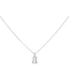 14K White Gold Gothic Initial Necklace 14K - Adina Eden's Jewels