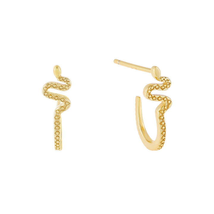 Gold Snake Hoop Earring - Adina Eden's Jewels