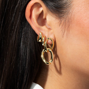  Chunky Solid Link Stud Earring - Adina Eden's Jewels
