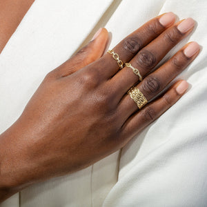  CZ Chain Ring - Adina Eden's Jewels