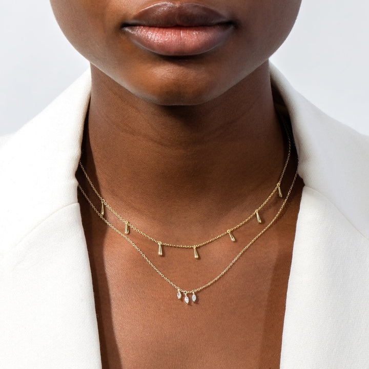 Dangling Solid Teardrop Necklace - Adina Eden's Jewels