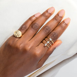  Greek Coin Pinky Ring - Adina Eden's Jewels