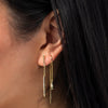  Pavé Dangling Bar Chain Stud Earring - Adina Eden's Jewels