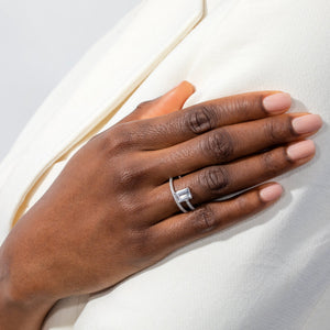  Emerald Stone Wrap Pavé Ring - Adina Eden's Jewels