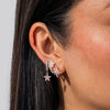  Two-Tone Starburst Huggie Earring - Adina Eden's Jewels