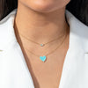  Turquoise Heart Necklace 14K - Adina Eden's Jewels