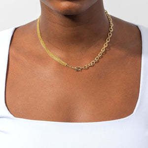  Mixed Chain Toggle Necklace - Adina Eden's Jewels