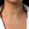  Solid Hearts Necklace 14K - Adina Eden's Jewels