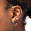  Multi-Shape CZ Chain Stud Earring - Adina Eden's Jewels