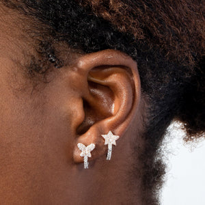  Two-Tone Butterfly Huggie Earring - Adina Eden's Jewels