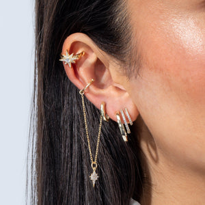  Pavé Multi Hoop Earring - Adina Eden's Jewels