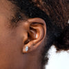  Marquise Stone Threaded Stud Earring 14K - Adina Eden's Jewels