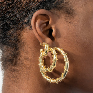  Rope Wrap Hollow Hoop Earring - Adina Eden's Jewels