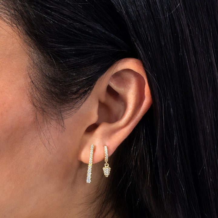  Cascading Bar Stud Earring - Adina Eden's Jewels