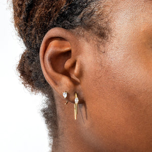  Marquise CZ Stone Threader Earring - Adina Eden's Jewels