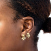  Triple Dangle Dagger Huggie Earring - Adina Eden's Jewels