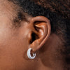  Round X Baguette Eternity Hoop Earring - Adina Eden's Jewels