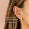  Diamond Double Row Huggie Earring 14K - Adina Eden's Jewels