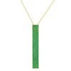 Emerald Green Long Bar Necklace - Adina Eden's Jewels