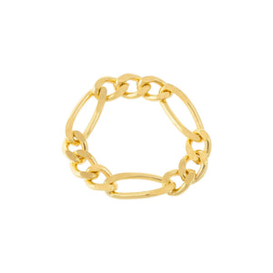Gold / 10 Figaro Chain Ring - Adina Eden's Jewels