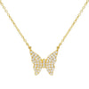 Gold CZ Butterfly Necklace - Adina Eden's Jewels