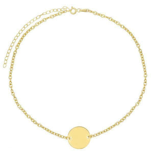  Engraved Coin Choker 14K - Adina Eden's Jewels
