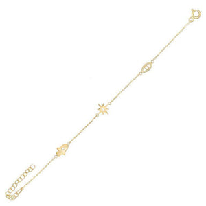 Gold Charms Bracelet - Adina Eden's Jewels