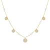  Disc x Pearl Chain Necklace - Adina Eden's Jewels