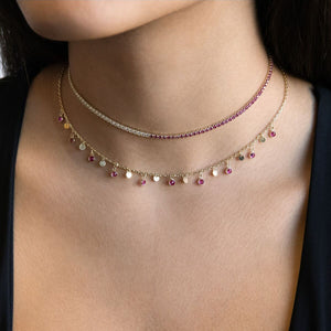  Disc Bezel Choker - Adina Eden's Jewels