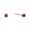 Magenta / Pair Mini CZ Stud Earring 14K - Adina Eden's Jewels