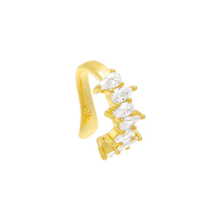 Gold / Single Scattered CZ Ear Cuff - Adina Eden's Jewels