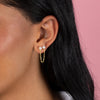  Double Pearl Chain Stud Earring - Adina Eden's Jewels