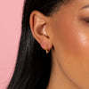  Solid Beaded Triple Spike Huggie Earring - Adina Eden's Jewels