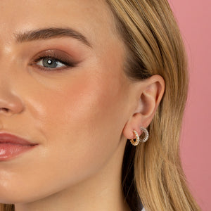 Tiny CZ Hoop Earring - Adina Eden's Jewels