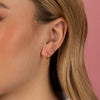  Mini Beaded Cross Stud Earring - Adina Eden's Jewels