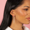  Colored Pavé Chain Drop Graduated CZ Huggie Earring - Adina Eden's Jewels