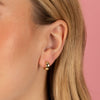  Tiny Solid Wide Huggie Earring - Adina Eden's Jewels