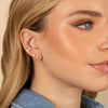  Colored Solitaire Front Back Chain Stud Earring - Adina Eden's Jewels