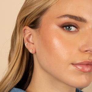  Mini Pavé Open Star Stud Earring - Adina Eden's Jewels