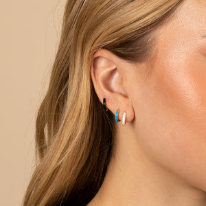  Colored Enamel Huggie Earring - Adina Eden's Jewels