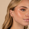  Triple Baguette Claw Stud Earring - Adina Eden's Jewels