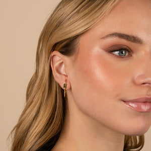  Triple Baguette Claw Stud Earring - Adina Eden's Jewels