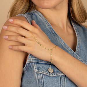  Colored CZ Station Hand Chain - Adina Eden's Jewels