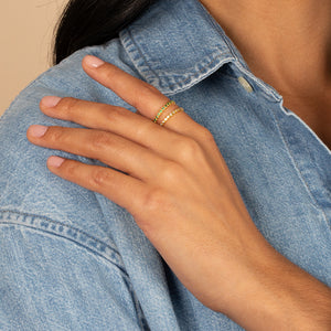  Colored Thin Bezel CZ Ring - Adina Eden's Jewels