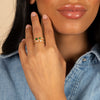  Colored Double Stone Open Ring - Adina Eden's Jewels