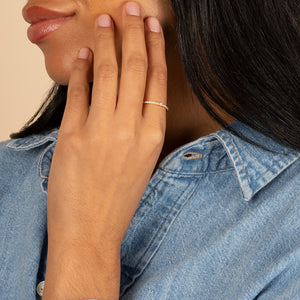  Accented Single Stone Pavé Ring - Adina Eden's Jewels