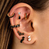  CZ Solitaire x Teardrop Stud Earring - Adina Eden's Jewels